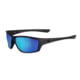 Spiderwire SPW008 Sunglasses Black Frame Blue Mirror Grey Base Lens SPW008 BLKSMKBLU