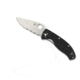 Spyderco Tenacious Folding Knife, 3.39 in, Silver Partially Serrated Blade, Black G-10 Handle, C122GPS