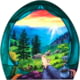 Sticker Art Tent View Mountain Sticker TENT VIEW MOUNTAIN