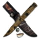 Survivor Fixed Blade Knives w/Compass and Survival Kit 4.25 in 3Cr13 Stainless Steel Bowie Camo