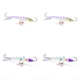 Vexan 4-Pack Crystal Reaper Jigging Lures Wt 3/16 oz Wonderbread/Purple Haze 3/16 oz Variety #3 CR 4-PK 3/16 oz