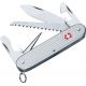 Victorinox Farmer Swiss Army Knife w/Bottle Opener Silver Alox Ribbed 53964