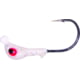 Wahoo Fishing Products Wahoo JerkJig Jighead 1/16 oz 2/0 Black Nickel Hook White Silver Flake 4/Card