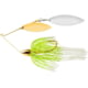 War Eagle Double Willow Spinnerbait Mustad Fishing Hook 1/2oz 1 Piece White Chartreuse