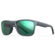 Wiley X Active 6 Ovation Matte Sunglasses Polar Green Mirror Graphite Grey Lens