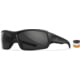 Wiley X Changeable Series Breach XL 2.5 Sunglasses Matte Black Frame Gunmetal Logo Grey Clear Rust Lens