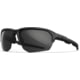Wiley X Changeable Series Jakl Captivate Non-Pol Sunglasses Matte Black Frame Grey Lens