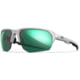 Wiley X Changeable Series Jakl Captivate Non-Pol Sunglasses Polished White Frame Green Mirror Lens