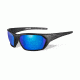 Wiley X Ignite Sunglasses, Polarized Blue Mirror Lens/Matte Black Frame/ Polarized Blue Mirror Green, ACIGN09