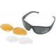 Wiley X Romer 3 Sunglasses - 3 Lens Package, 1 Matte Black Frame w/Smoke Grey,Clear,Light Rust Lens, 1006