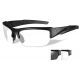 Wiley X WX Valor Sunglasses - 2 Lens Package, 1 Matte Black Frame w/Smoke Grey,Clear Lens, CHVAL07