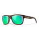 Wiley X WX OVATION Sunglasses Captivate Polarized Green Mirror/ Matte Woodgrain