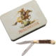 Winchester Stag Trapper Knife Tin 3.5 Slip Joint Simulated Stag