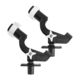 Wise 2 Rod Holder w/ 2 Flush Mounts Black Small