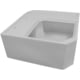 Wise Deluxe Pontoon Radius Corner Section - Base Only White