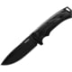 WOOX Rock 62 Fixed Blade Knife, 4.25 in, Drop Point, Mil-Spec Black, Sleipner Steel Blade, Engraved American Walnut Handle, Phantom Black, BU.KNF001.10