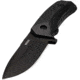 WOOX Rock 62 Fixed Blade Knife, 4.25 in, Drop Point, Mil-Spec Black, Sleipner Steel Blade, Plain American Walnut Handle, Phantom Black, BU.KNF001.09