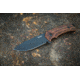 WOOX Rock 62 Fixed Blade Knife, 4.25 in, Drop Point, Mil-Spec Grey, Sleipner Steel Blade, Engraved American Walnut Handle, BU.KNF001.02