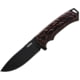 WOOX Rock 62 X-GRIP Fixed Blade Knife 4.25in Mil-Spec Black Drop Point Brown