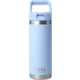 Yeti Rambler 18 oz Water Bottle w/Straw Cap Big Sky Blue