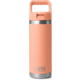 Yeti Rambler 18 oz Water Bottle w/Straw Cap Lowcountry Peach