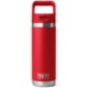 Yeti Rambler 18 oz Water Bottle w/Straw Cap Rescue Red
