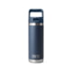 Yeti Rambler 18 oz Water Bottle w/Straw Cap Navy