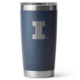 Yeti Rambler 20 oz Water Bottle w/Magslider Lid Navy/NCAA Illinois