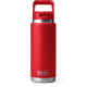 Yeti Rambler 26 oz Water Bottle w/Straw Cap Rescue Red