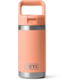 Yeti Rambler Jr 12 oz Kids Water Bottle w/Straw Cap Lowcountry Peach