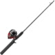 Zebco 202 Spincast Reel and Rod Combo 5ft 6in 2-PC Pole SZ 30 Reel RH Retrieve Pre-Spooled w/ 10lb Cajun Line Black/Red