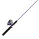 Zebco 202 ZeeBee Spincast Reel and Rod Combo 5ft 6in Rod Med-Light Mod-Fast SZ 30 Reel RH Retrieve 29-PC Eagle Claw Tackle Kit Purple