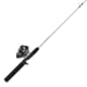 Zebco 202 ZeeBee Spincast Reel and Rod Combo 5ft 6in Rod Med-Light Mod-Fast SZ 30 Reel RH Retrieve 29-PC Eagle Claw Tackle Kit Silver/Black