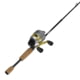 Zebco 33 Gold Max Spincast Reel and Rod Combo 6ft 6in 2-PC Fiberglass Rod w/ Cork Handle QuickSet Anti-Reverse Reel Silver/Gold