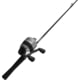 Zebco 33 MAX Spincast Reel and Rod Combo 6ft 6in 2-PC Rod w/ Comfortable EVA Handle QuickSet Anti-Reverse Reel w/ Bite Alert Black