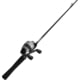Zebco 33 Spincast Reel and Rod Combo 6ft 2-PC Fiberglass Rod w/ EVA Handle Quickset Anti-Reverse Reel w/ Bite Alert Silver/Black