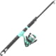Zebco Kids Rambler Telescopic Spinning Reel and Rod Combo 23.5in to 5ft 3in Telescoping Rod SZ 20 Reel Pre-Spooled w/ 8lb Cajun Line Seafoam/Black