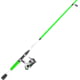 Zebco Roam Spinning Reel and Rod Combo 6ft 6in 2-PC Fiberglass Pole Split ComfortGrip Handle Soft-Touch Handle Knob SZ 30 Reel Green
