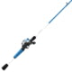 Zebco Roam Baitcast Reel and Rod Combo 6ft 6in 2-PC Fiberglass Pole w/ Split-Grip MaxTac Handle Lightweight Graphite Frame RH Retrieve Blue