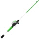 Zebco Roam Baitcast Reel and Rod Combo 6ft 6in 2-PC Fiberglass Pole w/ Split-Grip MaxTac Handle Lightweight Graphite Frame RH Retrieve Green
