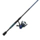 Zebco Roam Spinning Reel and Rod Combo 6ft 2-PC Fiberglass Pole Split ComfortGrip Handle Soft-Touch Handle Knob SZ 20 Reel Green/Blue