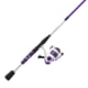Zebco Roam Spinning Reel and Rod Combo 6ft 6in 2-PC Fiberglass Pole Split ComfortGrip Handle Soft-Touch Handle Knob SZ 30 Reel Purple