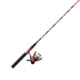 Zebco Splash Spinning Reel and Rod Combo 6ft 2-PC Fiberglass Rod Medium-Light Moderate SZ 20 Reel 5.2-1 Ratio 2-Bearings All Metal Gears Z-Splash Red