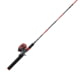 Zebco Splash Spincast Reel and Rod Combo 6ft 1-PC Fiberglass Rod Medium Moderate SZ 20 Reel Ball Bearing System All Metal Gears Z-Splash Red