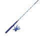 Zebco Splash Spinning Reel and Rod Combo 6ft 2-PC Fiberglass Rod Medium-Light Moderate SZ 20 Reel 5.2-1 Ratio 2-Bearings All Metal Gears Tidepool Blue