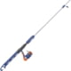 Zebco Wilder Spinning Reel and Rod Combo 4ft 3in 2-PC Pole SZ 15 Reel Changeable Righ/Left Retrieve Pre-Spooled w/ 6lb Zebco Cajun Line Blue/Orange