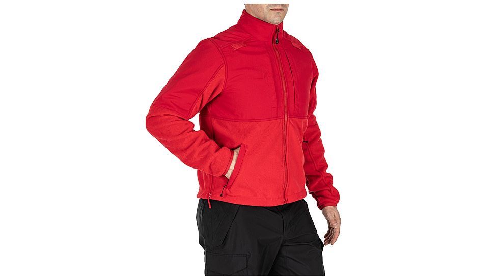 5.11 Tactical Tactical Fleece 2.0 Jacket - Mens, Range Red, 2XL, 78026-477-2XL