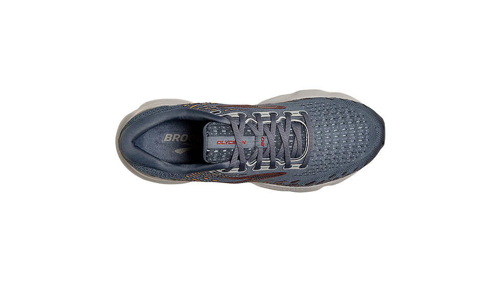 Brooks Glycerin 20 Running Shoes - Mens, Grey/Chili Oil/Orange, 8.5, 1103821D034.085