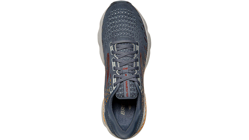Brooks Glycerin GTS 20 Running Shoes - Mens, Grey/Chili Oil/Orange, 9.5, 1103831D034.095