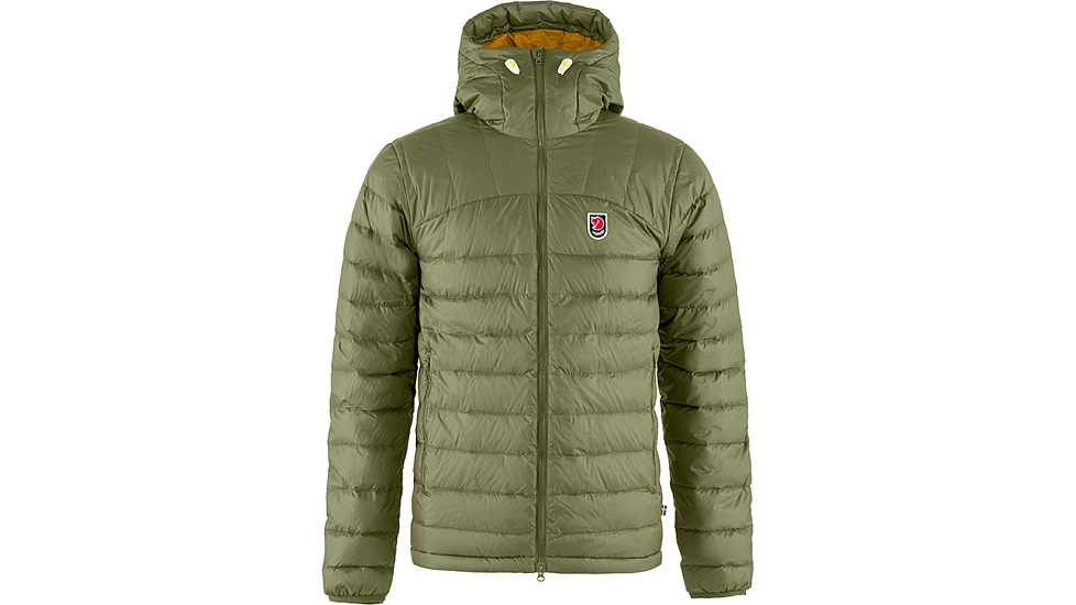 Fjallraven Expedition Pack Down Hoodie - Mens, Green/Mustard Yellow, Large, F86121-620-161-L